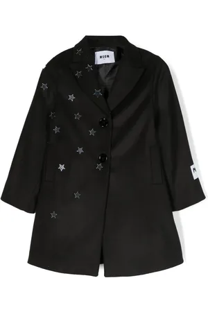 MSGM Crocodile-Effect Trench Coat