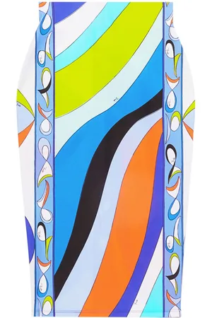 Puccini Pesci-print high-waist skirt