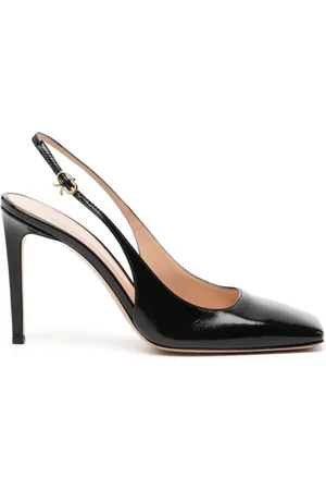 Gianvito Rossi 105mm patent-finish slingback pumps