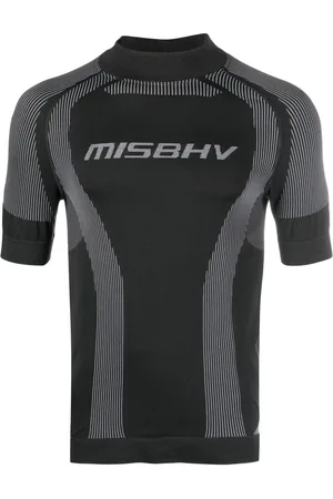 MISBHV Logo-print striped performance T-shirt