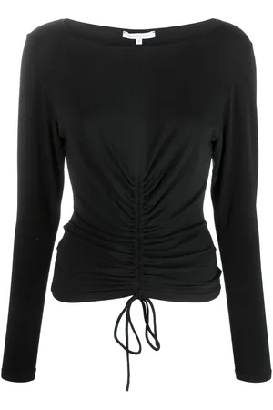 Patrizia Pepe Drawstring-hem draped T-shirt