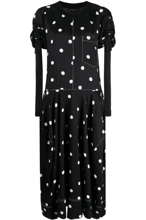 Lee Mathews Polka dot-print midi dress