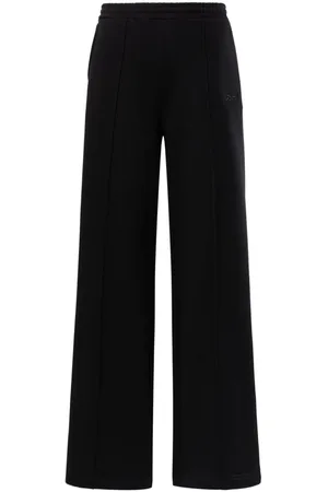 Reebok Wide-leg cotton track pants