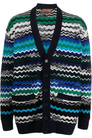 Missoni Zig-zag knitted wool-blend cardigan