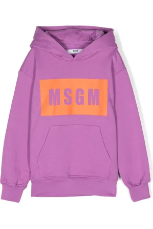 Msgm Logo-print cotton hoodie