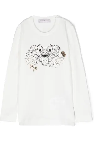 MONNALISA Pink Panther long-sleeve T-shirt