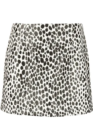 Serafini Cheetah-print faux-leather miniskirt