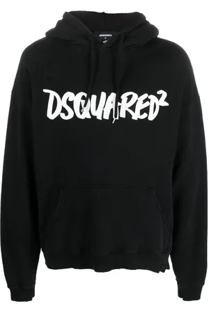 Dsquared2 Logo-print distressed-effect hoodie
