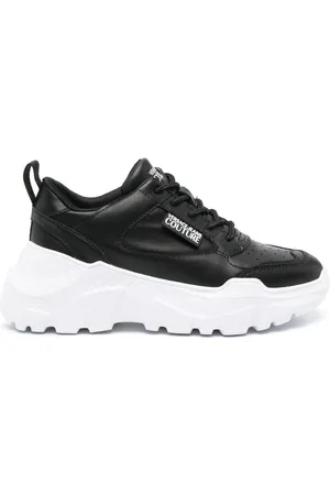 VERSACE Logo-patch low-top sneakers