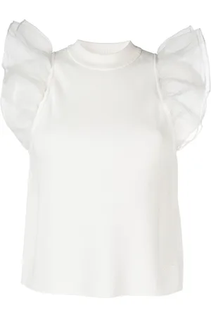 Karl Lagerfeld Puff-sleeve knitted top