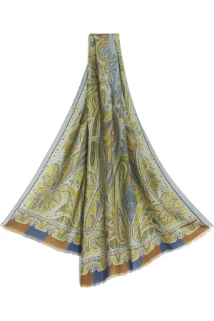 Etro Paisley-print frayed-trim scarf