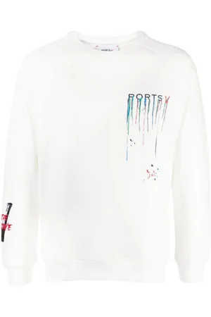 Ports V Logo-print paint-splatter sweatshirt