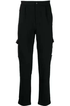 Ports V Logo-patch cotton track pants
