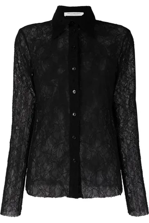 Sheer Shirts & Blouses - Gray - women