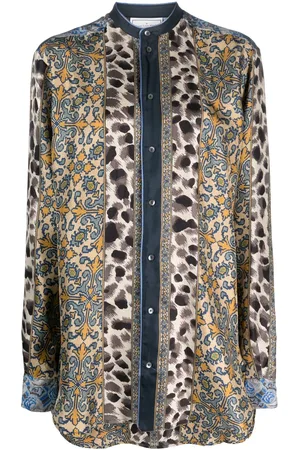 Pierre-Louis Mascia illustration-print Silk Shirt - Farfetch