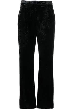 Patrizia Pepe Flowing straight-leg velvet trousers