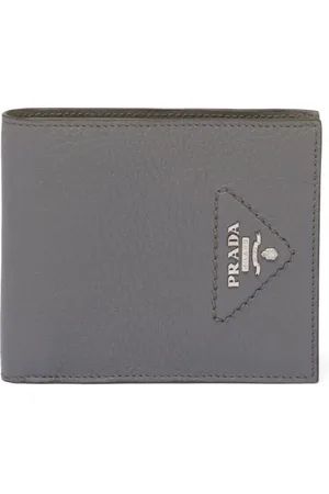 Prada Saffiano Leather Bi-fold Wallet in White for Men