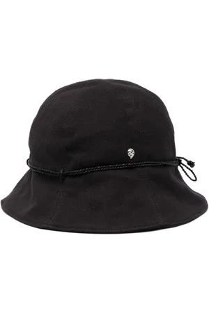 HELEN Logo-charm cotton bucket hat