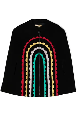 Stella McCartney Rainbow Arch embroidered-motif cape