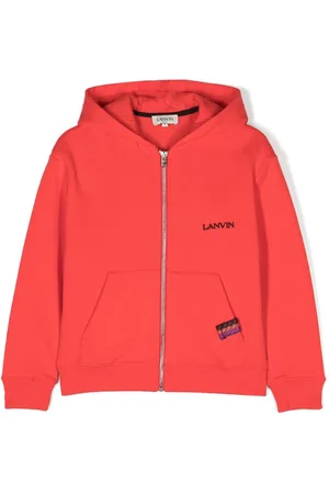 Lanvin Logo-embroidered hooded jacket