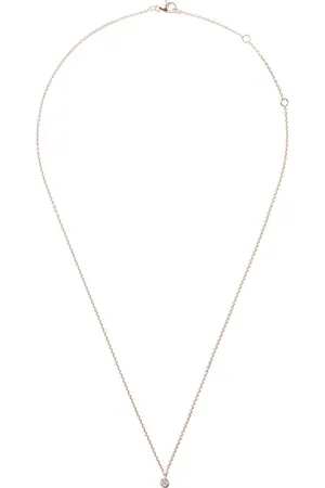 De Beers 18kt rose gold My First De Beers one diamond pendant necklace