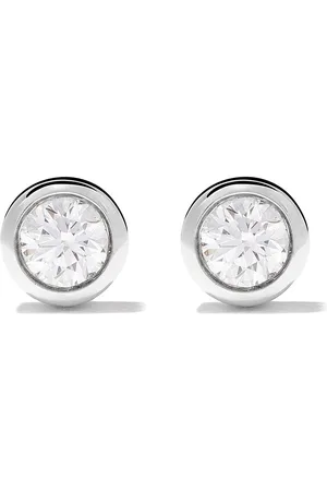 De Beers 18kt white gold My First De Beers one diamond stud earrings