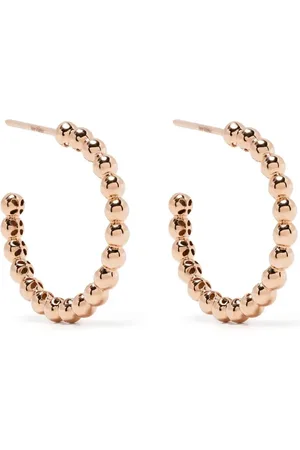 Pragnell 18kt rose gold Bohemia plain large hoop earrings