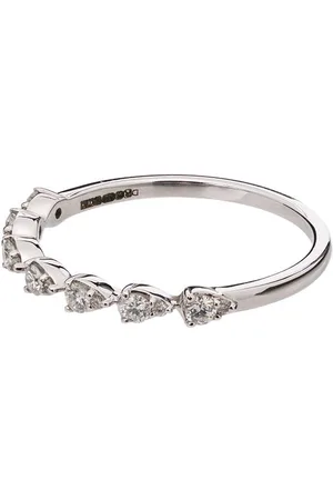 Dana Rebecca Designs 14kt white gold diamond teardrop ring