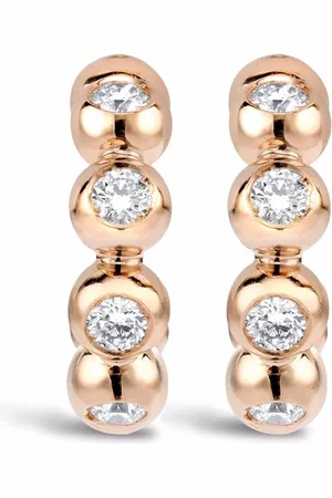 Pragnell 18kt rose gold Bohemia diamond hoop earrings