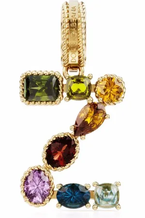 Dolce & Gabbana 18kt yellow Z letter gemstone pendant