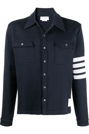 Thom Browne 4-Bar buttoned shirt jacket