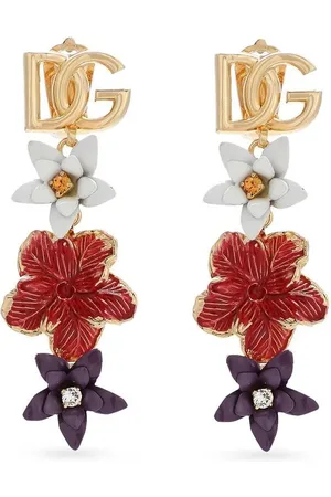 Dolce & Gabbana Logo-detail drop earrings