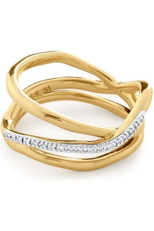 Monica Vinader Riva Diamond Pre-Stacked ring