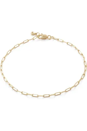 Monica Vinader 14kt yellow Paperclip-chain bracelet