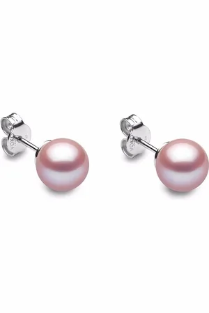 Yoko London 18kt white gold Classic 8mm Freshwater pearl stud earrings