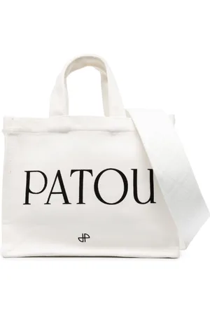 Large Logo Canvas Tote Bag in Pink - Patou