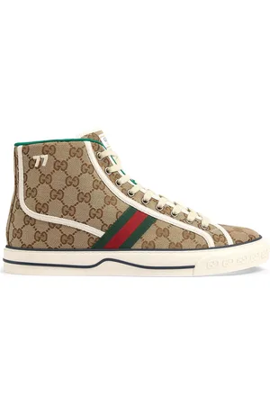 Gucci Men's GG High Top Sneaker, Black, GG Canvas