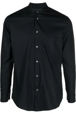 Tintoria Mattei Band-collar cotton shirt