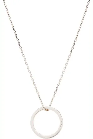 MM6 MAISON MARGIELA Logo-plaque pendant necklace - Silver | Garmentory