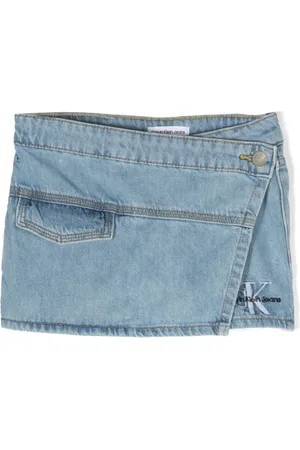 Calvin Klein Embroidered-logo denim shorts