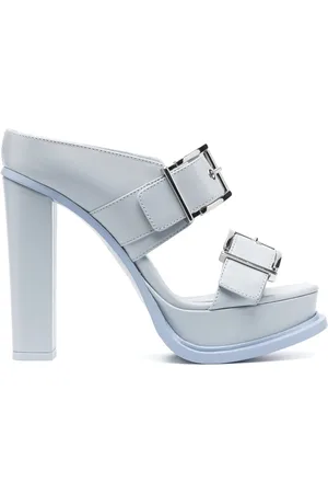 Alexander McQueen 120mm leather platform mules