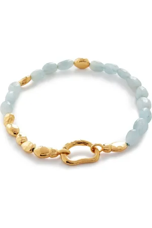 Monica Vinader Rio Aquamarine beaded gemstone bracelet