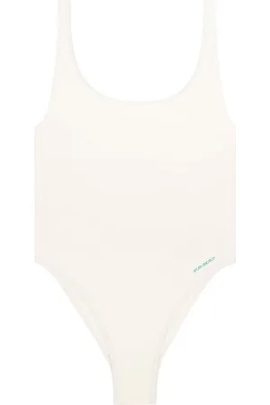 Sporty & Rich Carla logo-print swimsuit