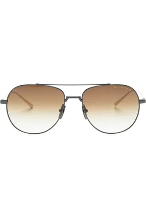 DITA EYEWEAR Logo-print round-frame sunglasses