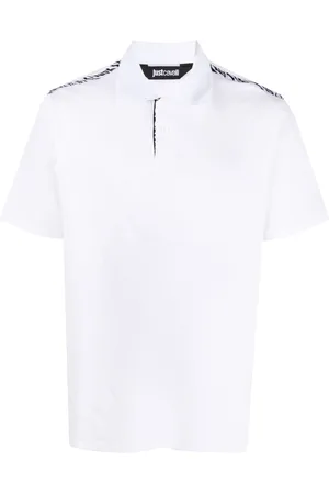 Roberto Cavalli Animal-print piqu?? polo shirt