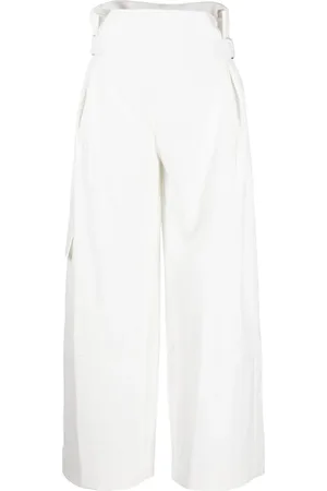 Plan C High-waisted twill trousers
