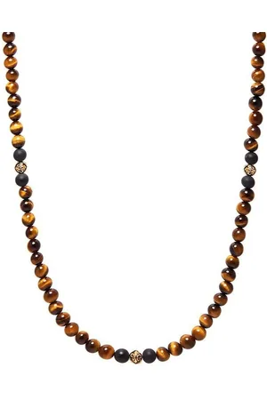 Nialaya Beaded tiger eye necklace