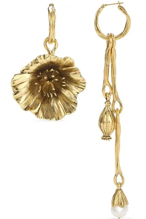 Goossens Talisman Poppy asymmetric earrings