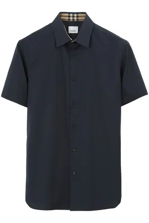 Burberry Logo-embroidered cotton shirt