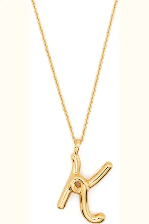 Missoma Curly Molten initial pendant necklace
